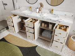 Chicago 84 in. W x 22 in. D Double Sink Bathroom Vanity - photo 3