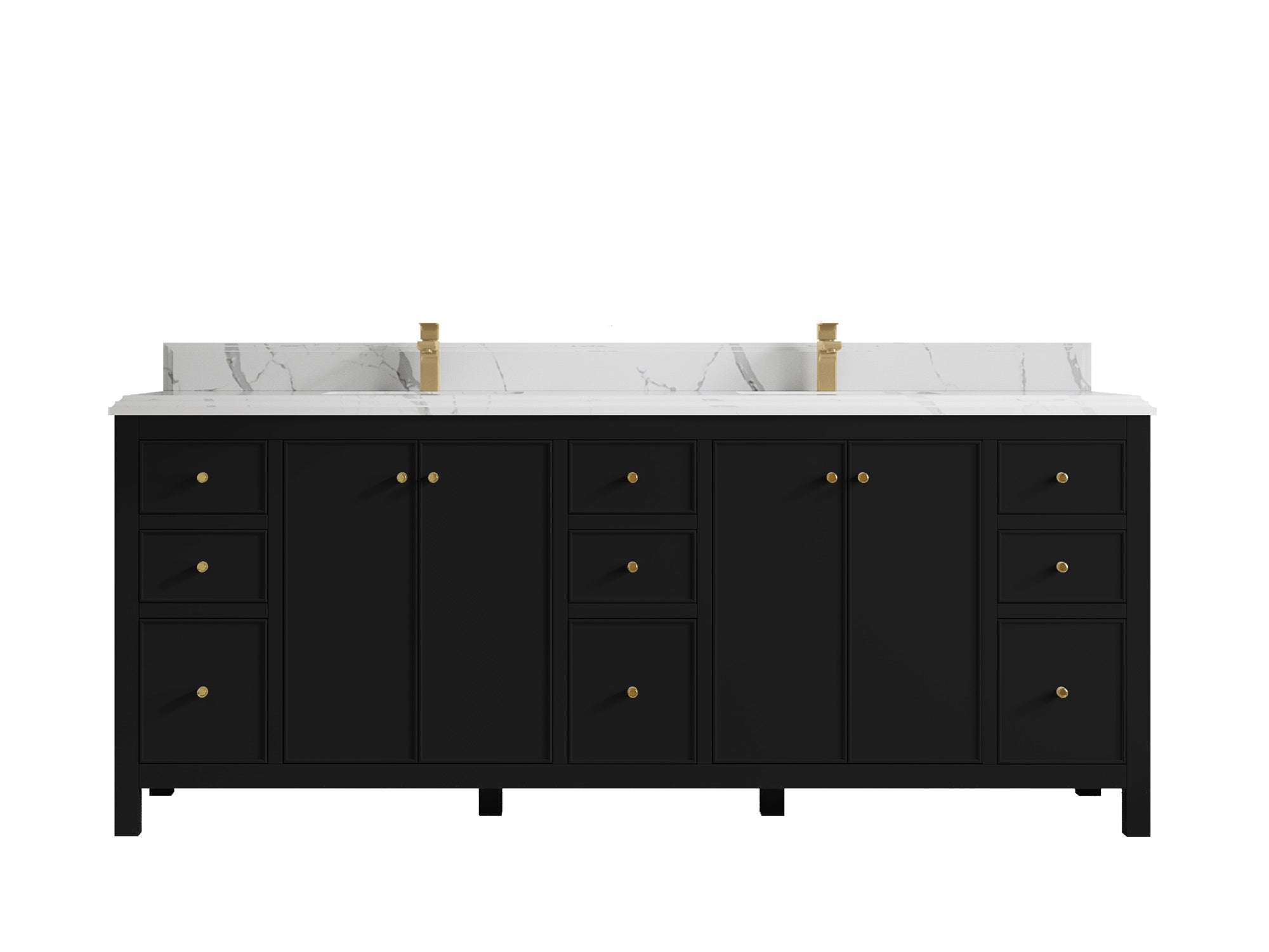 Chicago 84 in. W x 22 in. D Double Sink Bathroom Vanity - Willow Bath and Vanity