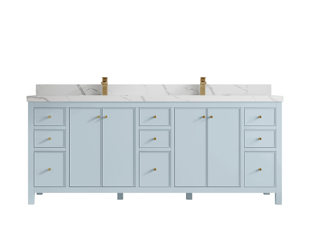 Chicago 84 in. W x 22 in. D Double Sink Bathroom Vanity - Willow Bath and Vanity