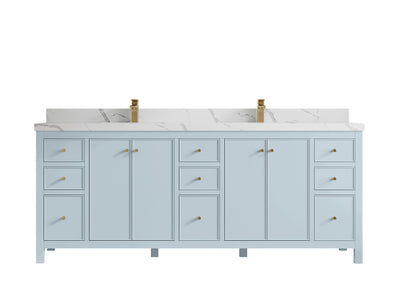 Chicago 84 in. W x 22 in. D Double Sink Bathroom Vanity - Willow Bath and Vanity