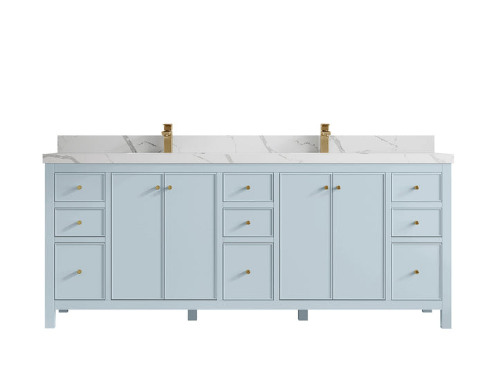 Chicago 84 in. W x 22 in. D Double Sink Bathroom Vanity - photo 17
