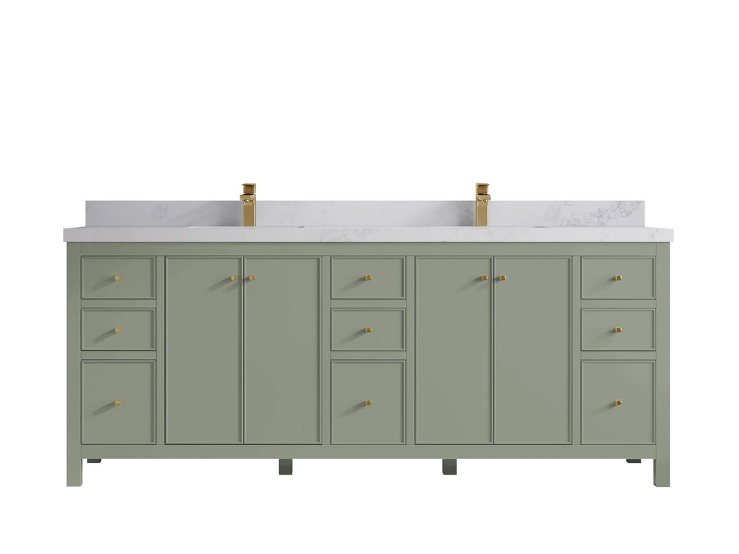 Chicago 84 in. W x 22 in. D Double Sink Bathroom Vanity - Willow Bath and Vanity
