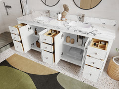 Chicago 84 in. W x 22 in. D Double Sink Bathroom Vanity - photo 3