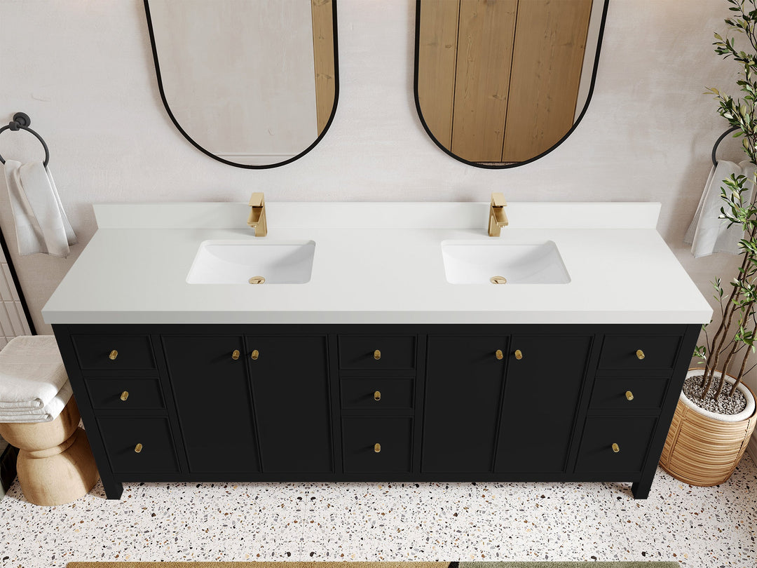 Chicago 84 in. W x 22 in. D Double Sink Bathroom Vanity - Willow Bath and Vanity
