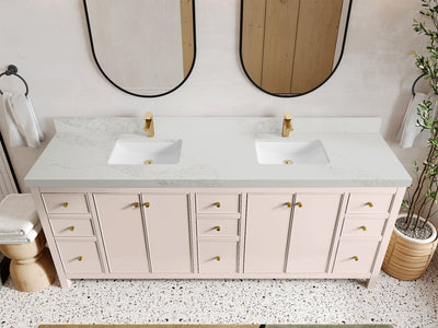 Chicago 84 in. W x 22 in. D Double Sink Bathroom Vanity - Willow Bath and Vanity