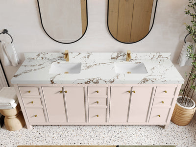 Chicago 84 in. W x 22 in. D Double Sink Bathroom Vanity - Willow Bath and Vanity