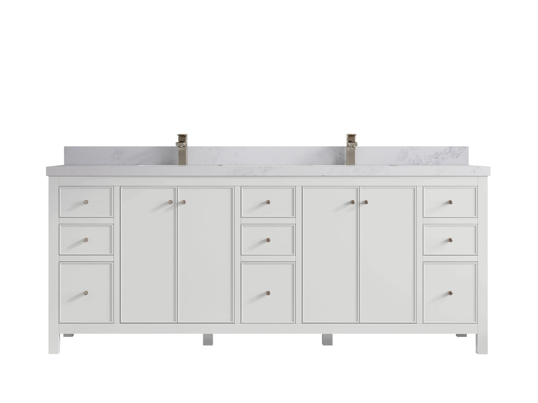 Chicago 84 in. W x 22 in. D Double Sink Bathroom Vanity - Willow Bath and Vanity