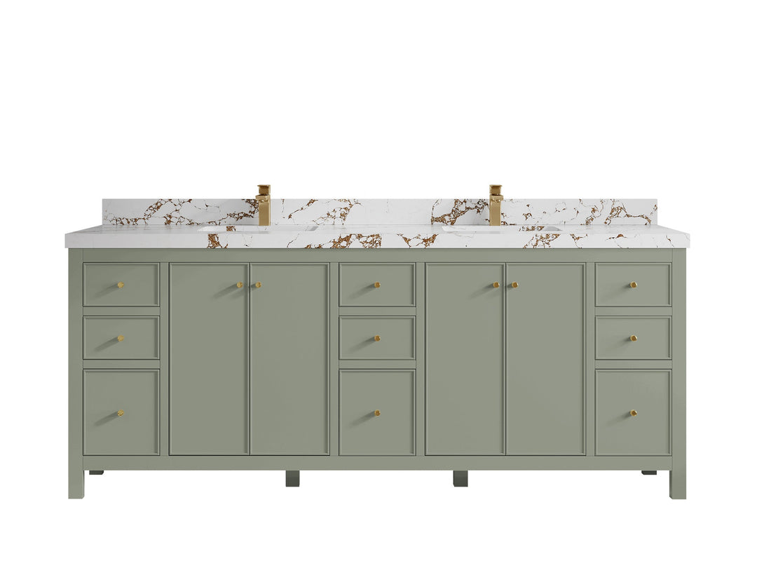 Chicago 84 in. W x 22 in. D Double Sink Bathroom Vanity - Willow Bath and Vanity