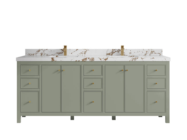 Chicago 84 in. W x 22 in. D Double Sink Bathroom Vanity - photo 37
