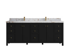 Chicago 84 in. W x 22 in. D Double Sink Bathroom Vanity - photo 37