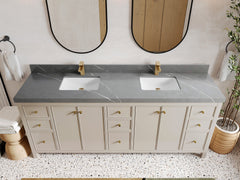 Chicago 84 in. W x 22 in. D Double Sink Bathroom Vanity - photo 32