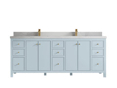 Chicago 84 in. W x 22 in. D Double Sink Bathroom Vanity - photo 1