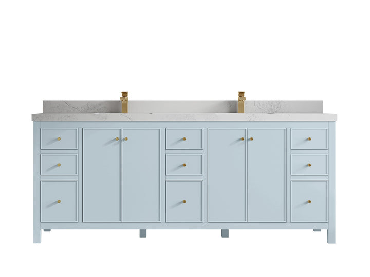 Chicago 84 in. W x 22 in. D Double Sink Bathroom Vanity - photo 1