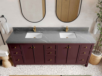 Chicago 84 in. W x 22 in. D Double Sink Bathroom Vanity - Willow Bath and Vanity