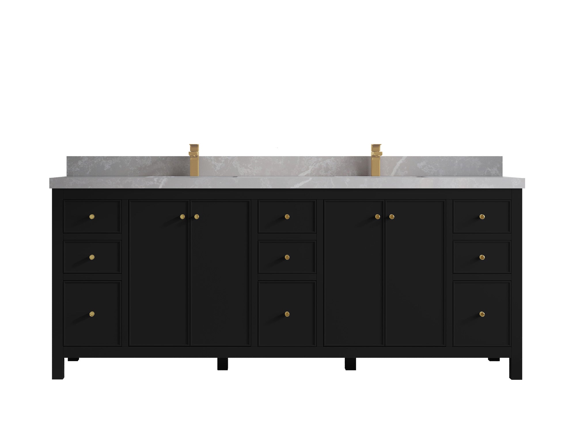 Chicago 84 in. W x 22 in. D Double Sink Bathroom Vanity - Willow Bath and Vanity