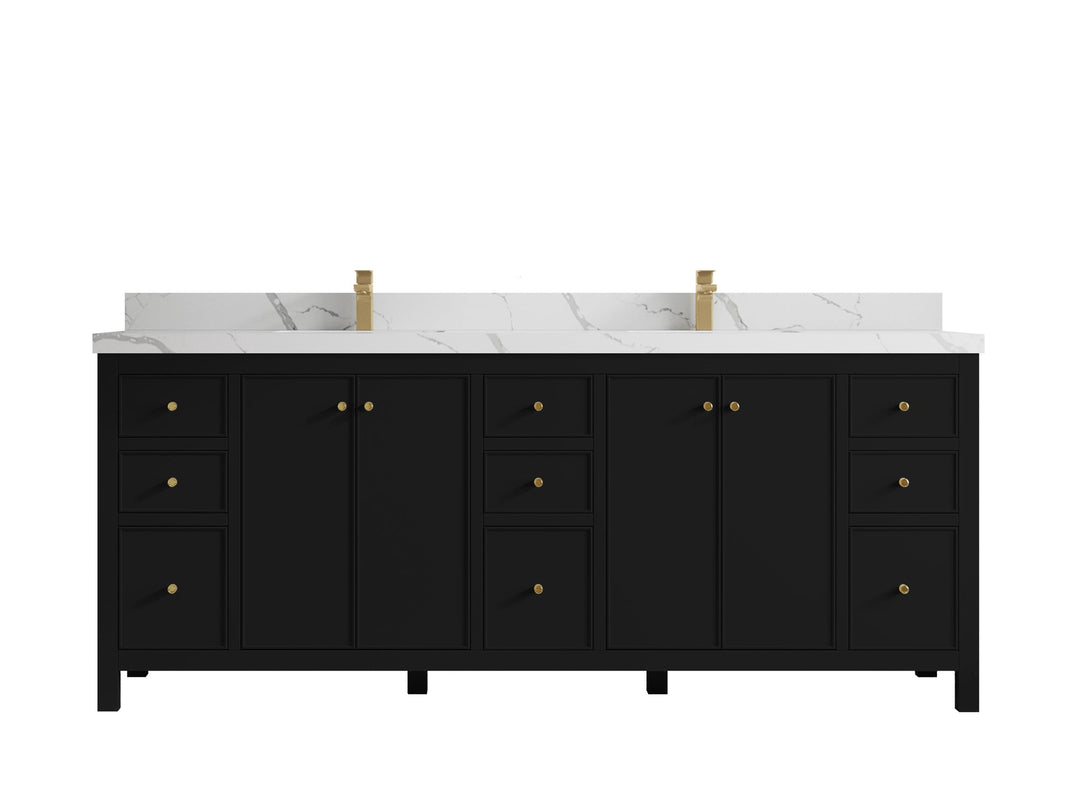 Chicago 84 in. W x 22 in. D Double Sink Bathroom Vanity - Willow Bath and Vanity