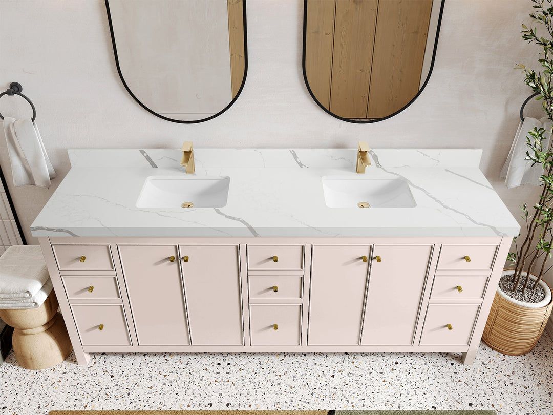 Chicago 84 in. W x 22 in. D Double Sink Bathroom Vanity - Willow Bath and Vanity