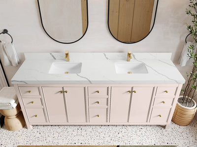Chicago 84 in. W x 22 in. D Double Sink Bathroom Vanity - Willow Bath and Vanity