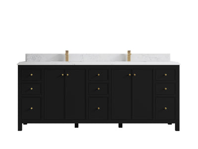Chicago 84 in. W x 22 in. D Double Sink Bathroom Vanity - Willow Bath and Vanity