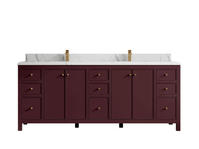 Chicago 84 in. W x 22 in. D Double Sink Bathroom Vanity - Willow Bath and Vanity
