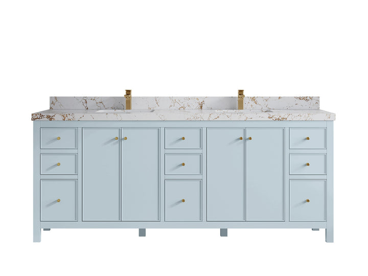 Chicago 84 in. W x 22 in. D Double Sink Bathroom Vanity - photo 37
