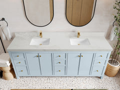 Chicago 84 in. W x 22 in. D Double Sink Bathroom Vanity - photo 18
