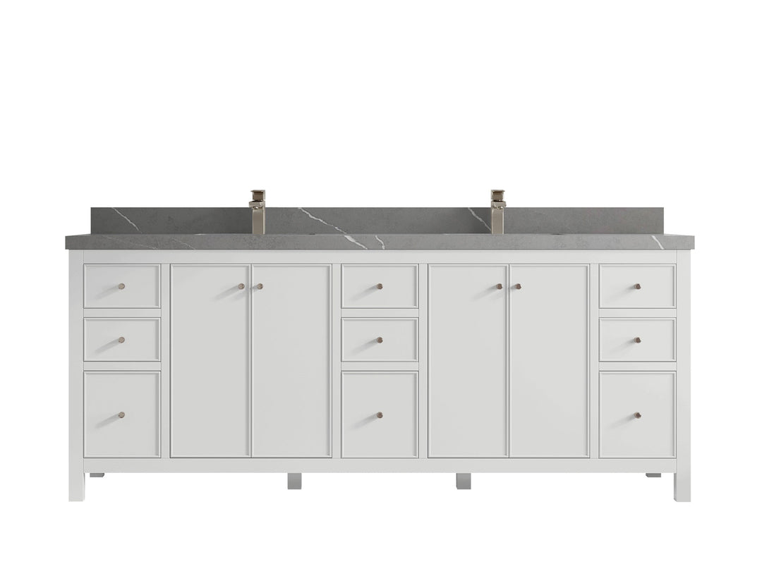 Chicago 84 in. W x 22 in. D Double Sink Bathroom Vanity - Willow Bath and Vanity