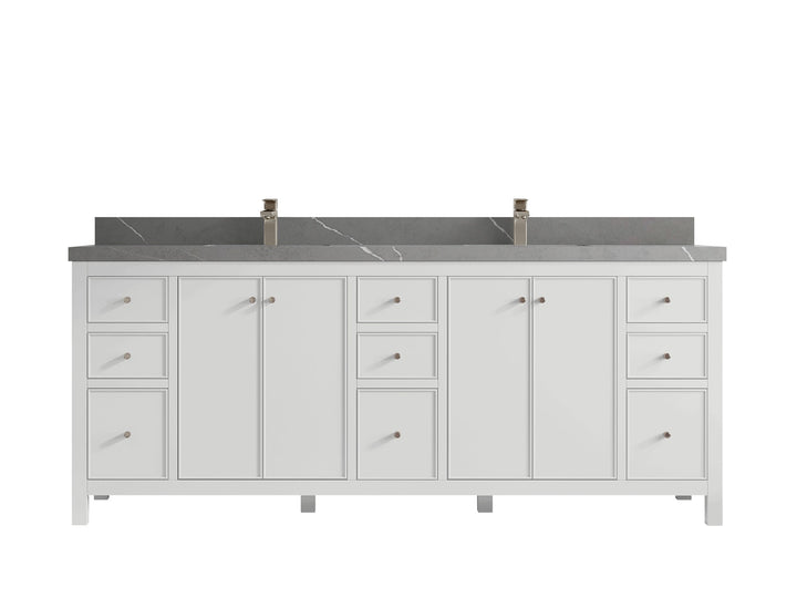 Chicago 84 in. W x 22 in. D Double Sink Bathroom Vanity - photo 33