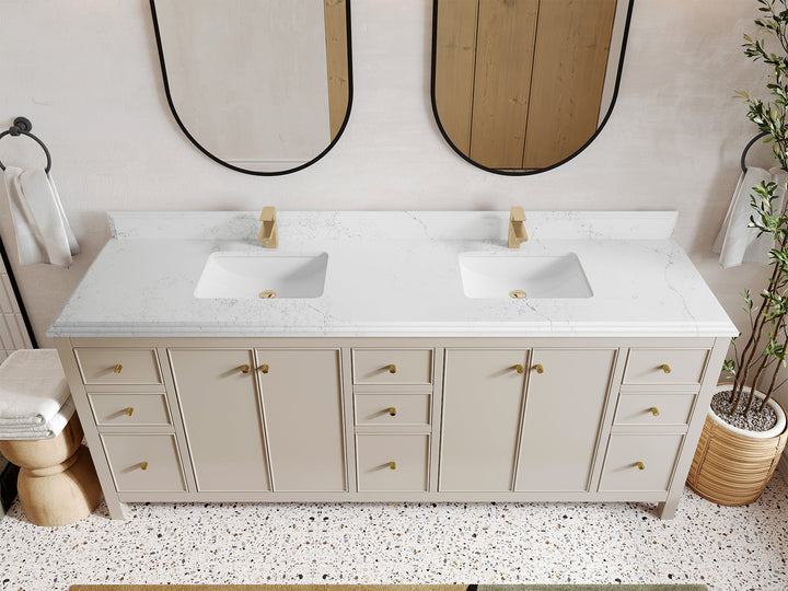 Chicago 84 in. W x 22 in. D Double Sink Bathroom Vanity - photo 26