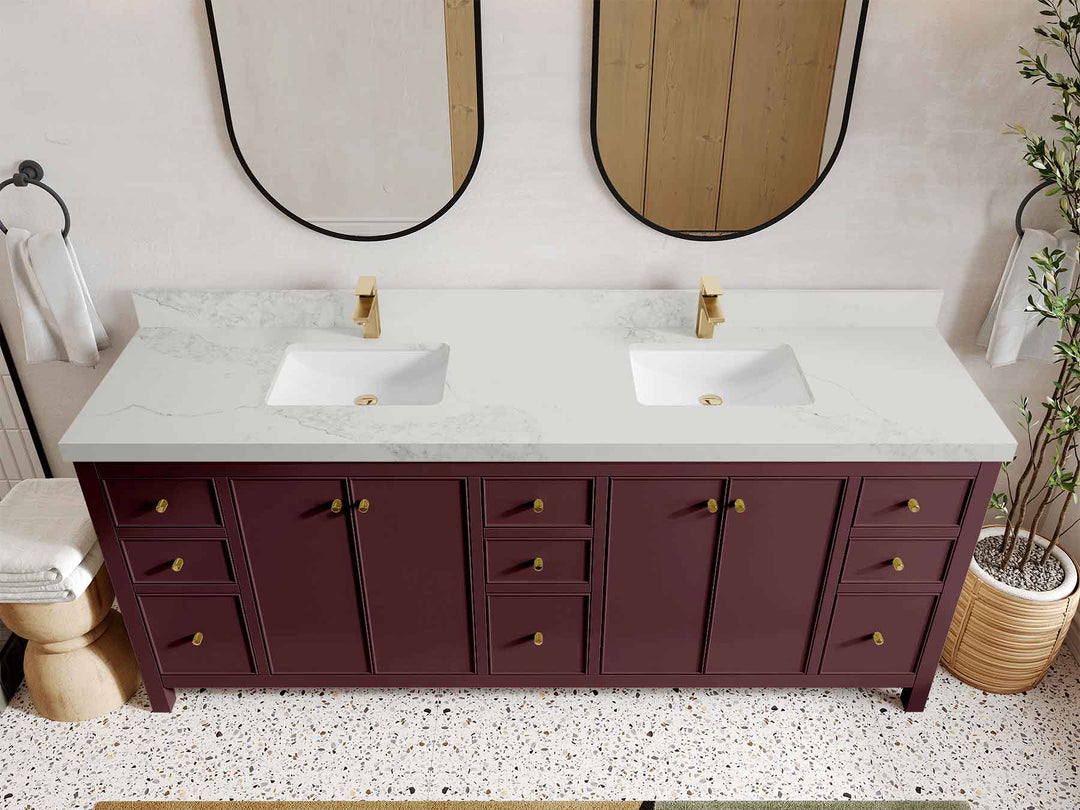 Chicago 84 in. W x 22 in. D Double Sink Bathroom Vanity - Willow Bath and Vanity