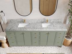 Chicago 84 in. W x 22 in. D Double Sink Bathroom Vanity - photo 22