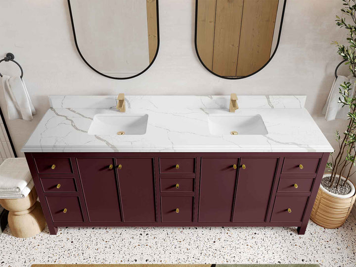 Chicago 84 in. W x 22 in. D Double Sink Bathroom Vanity - photo 52
