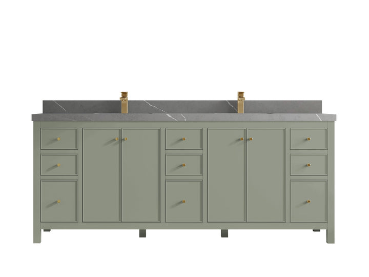 Chicago 84 in. W x 22 in. D Double Sink Bathroom Vanity - photo 35