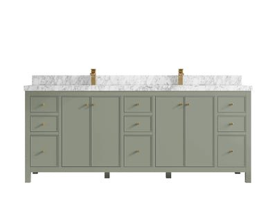 Chicago 84 in. W x 22 in. D Double Sink Bathroom Vanity - Willow Bath and Vanity