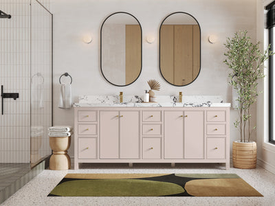 Chicago 84 in. W x 22 in. D Double Sink Bathroom Vanity - Willow Bath and Vanity