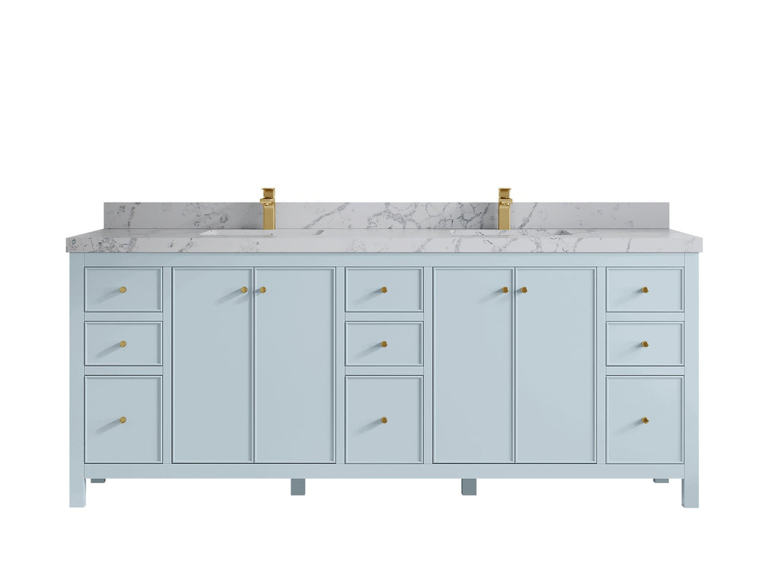 Chicago 84 in. W x 22 in. D Double Sink Bathroom Vanity - Willow Bath and Vanity