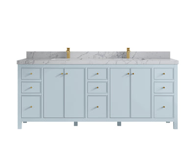 Chicago 84 in. W x 22 in. D Double Sink Bathroom Vanity - Willow Bath and Vanity