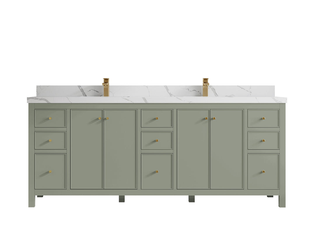 Chicago 84 in. W x 22 in. D Double Sink Bathroom Vanity - Willow Bath and Vanity