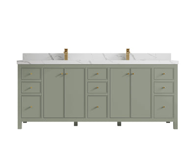 Chicago 84 in. W x 22 in. D Double Sink Bathroom Vanity - Willow Bath and Vanity