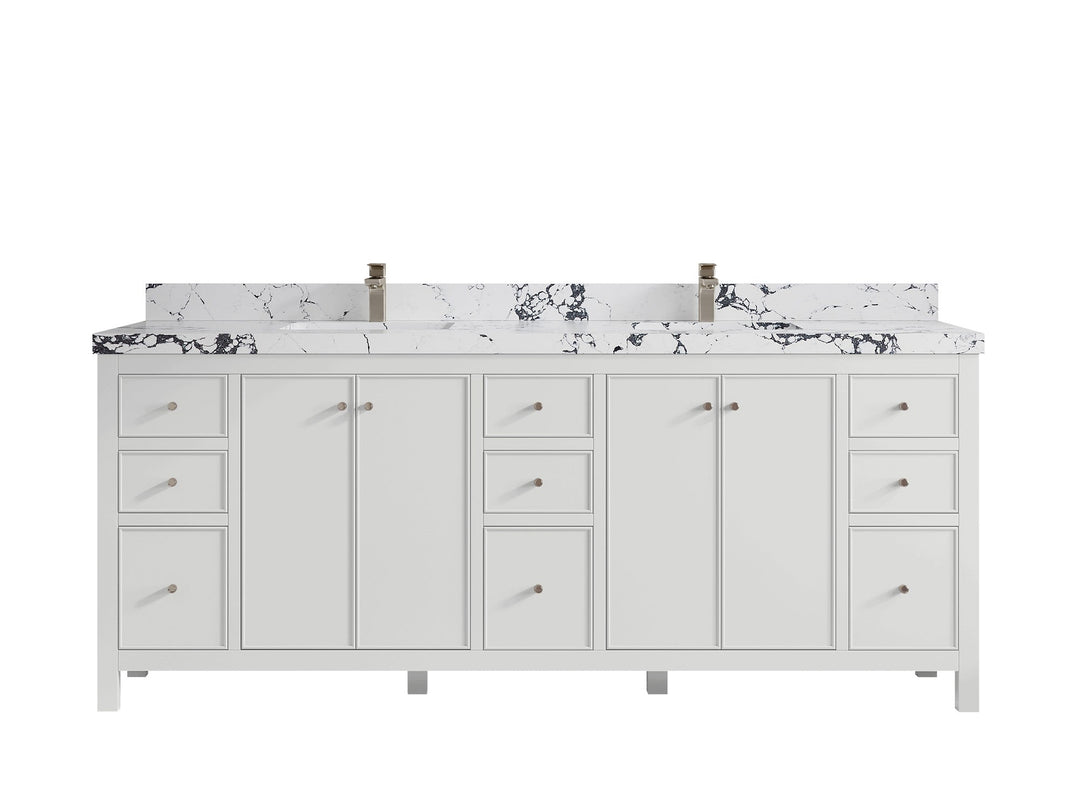 Chicago 84 in. W x 22 in. D Double Sink Bathroom Vanity - Willow Bath and Vanity