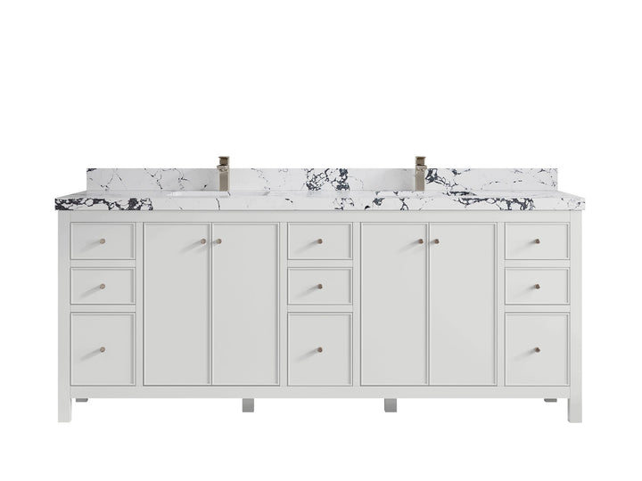 Chicago 84 in. W x 22 in. D Double Sink Bathroom Vanity - photo 39