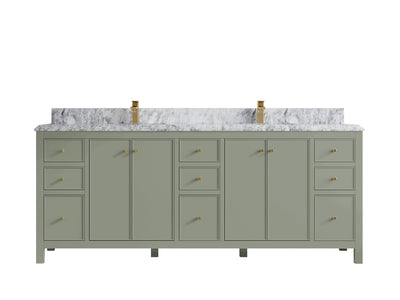 Chicago 84 in. W x 22 in. D Double Sink Bathroom Vanity - Willow Bath and Vanity