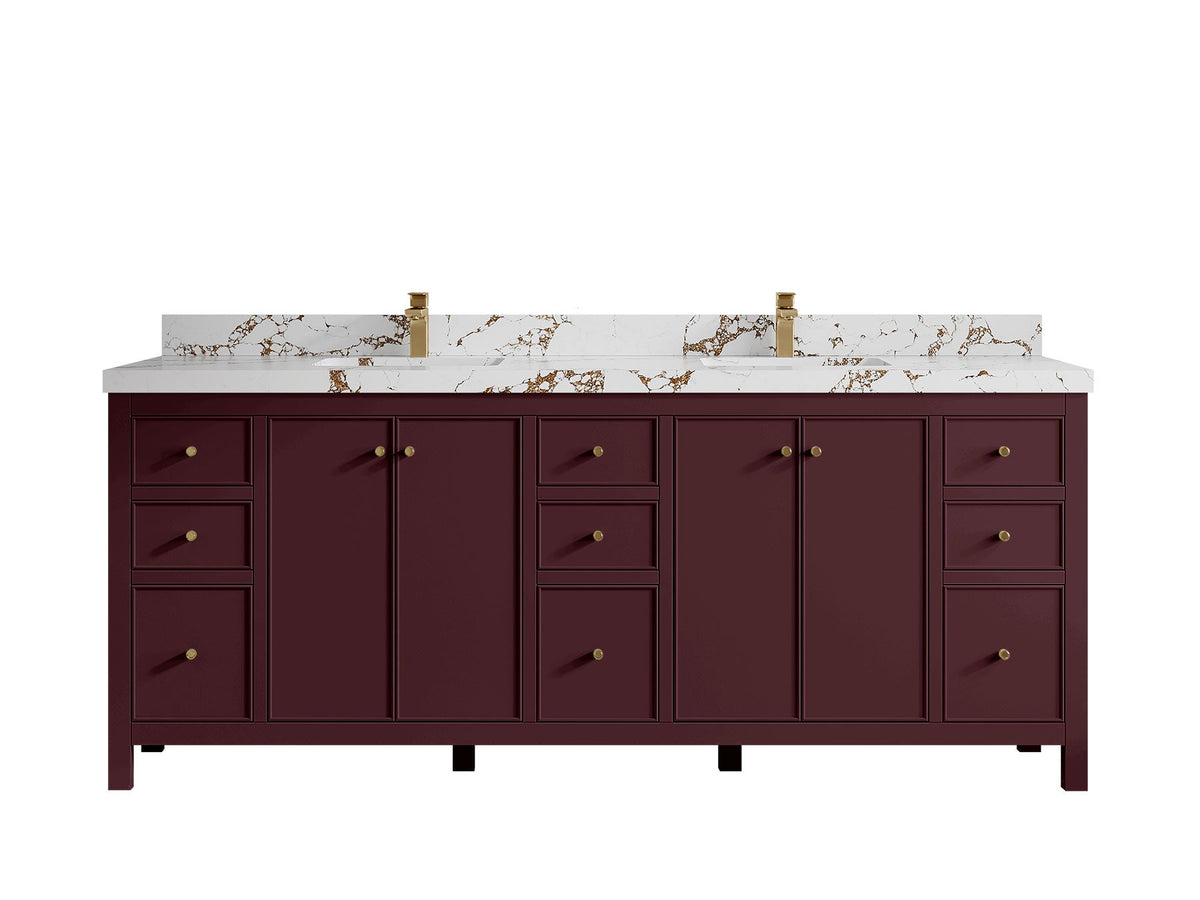 Chicago 84 in. W x 22 in. D Double Sink Bathroom Vanity - Willow Bath and Vanity