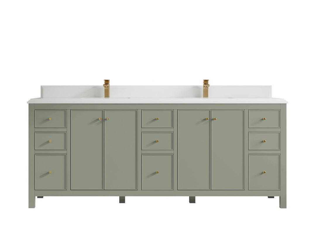 Chicago 84 in. W x 22 in. D Double Sink Bathroom Vanity - Willow Bath and Vanity