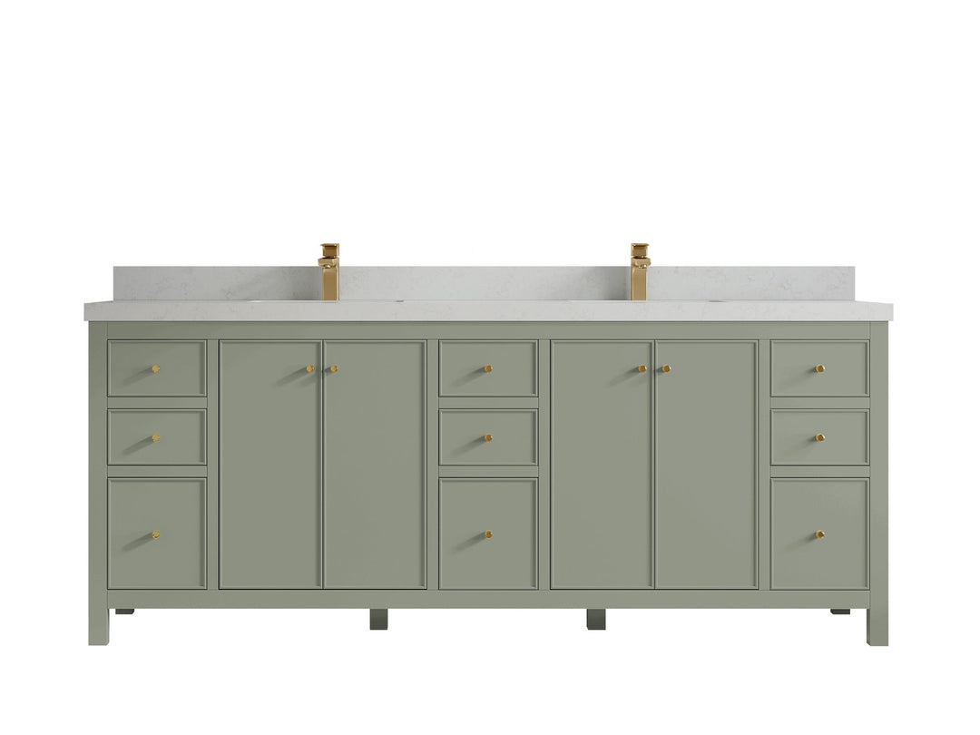 Chicago 84 in. W x 22 in. D Double Sink Bathroom Vanity - Willow Bath and Vanity