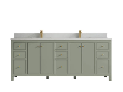 Chicago 84 in. W x 22 in. D Double Sink Bathroom Vanity - Willow Bath and Vanity