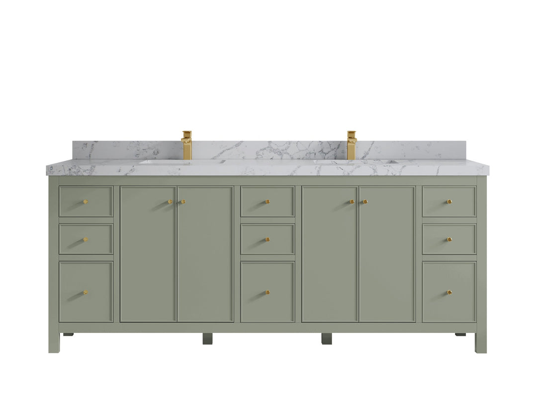 Chicago 84 in. W x 22 in. D Double Sink Bathroom Vanity - Willow Bath and Vanity