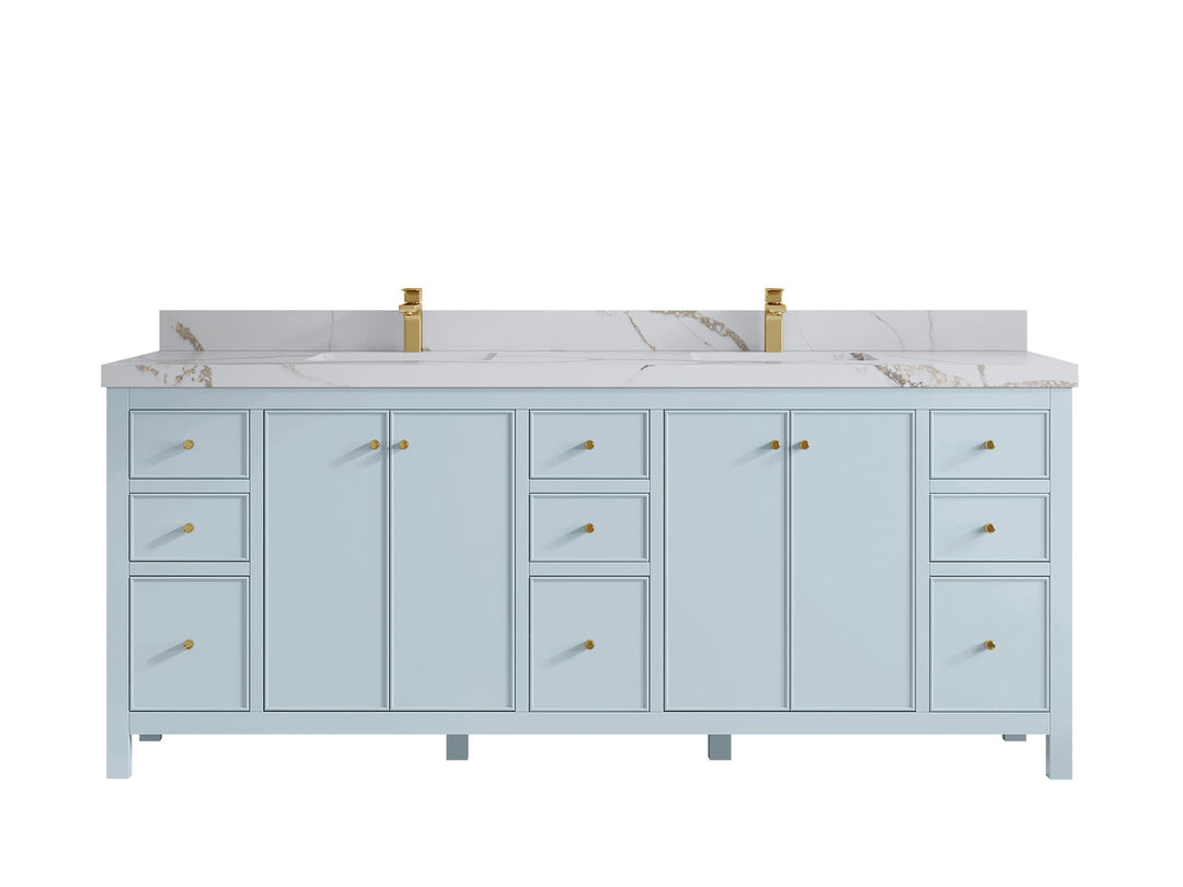 Chicago 84 in. W x 22 in. D Double Sink Bathroom Vanity - Willow Bath and Vanity