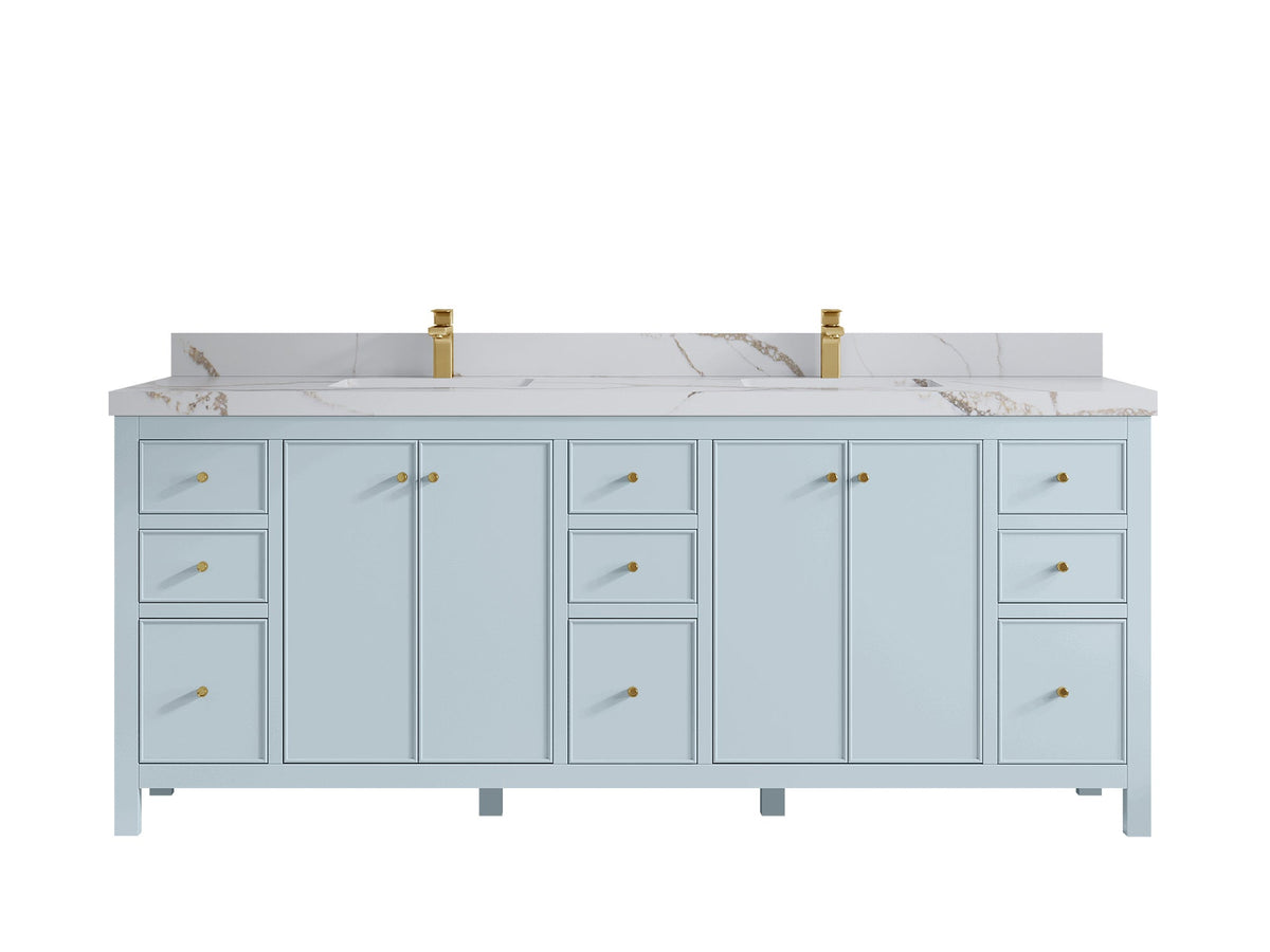 Chicago 84 in. W x 22 in. D Double Sink Bathroom Vanity - Willow Bath and Vanity