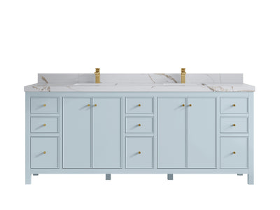 Chicago 84 in. W x 22 in. D Double Sink Bathroom Vanity - Willow Bath and Vanity
